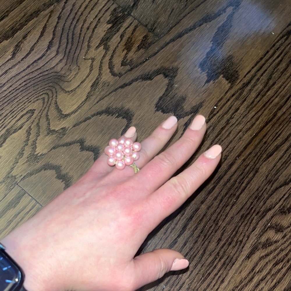 Chic Pink Pearl Cluster Ring - FREE with the purchase of any other item!